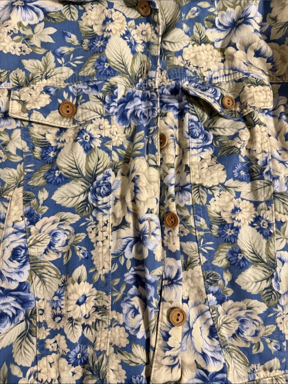 Vintage Koret City Blues Floral Denim Jacket - Picture 5 of 9